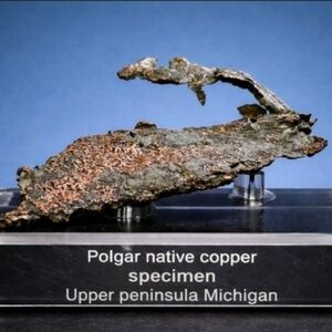 Upper Peninsula Michigan Native Copper Specimen Including Quartz